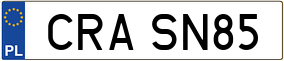 Trailer License Plate